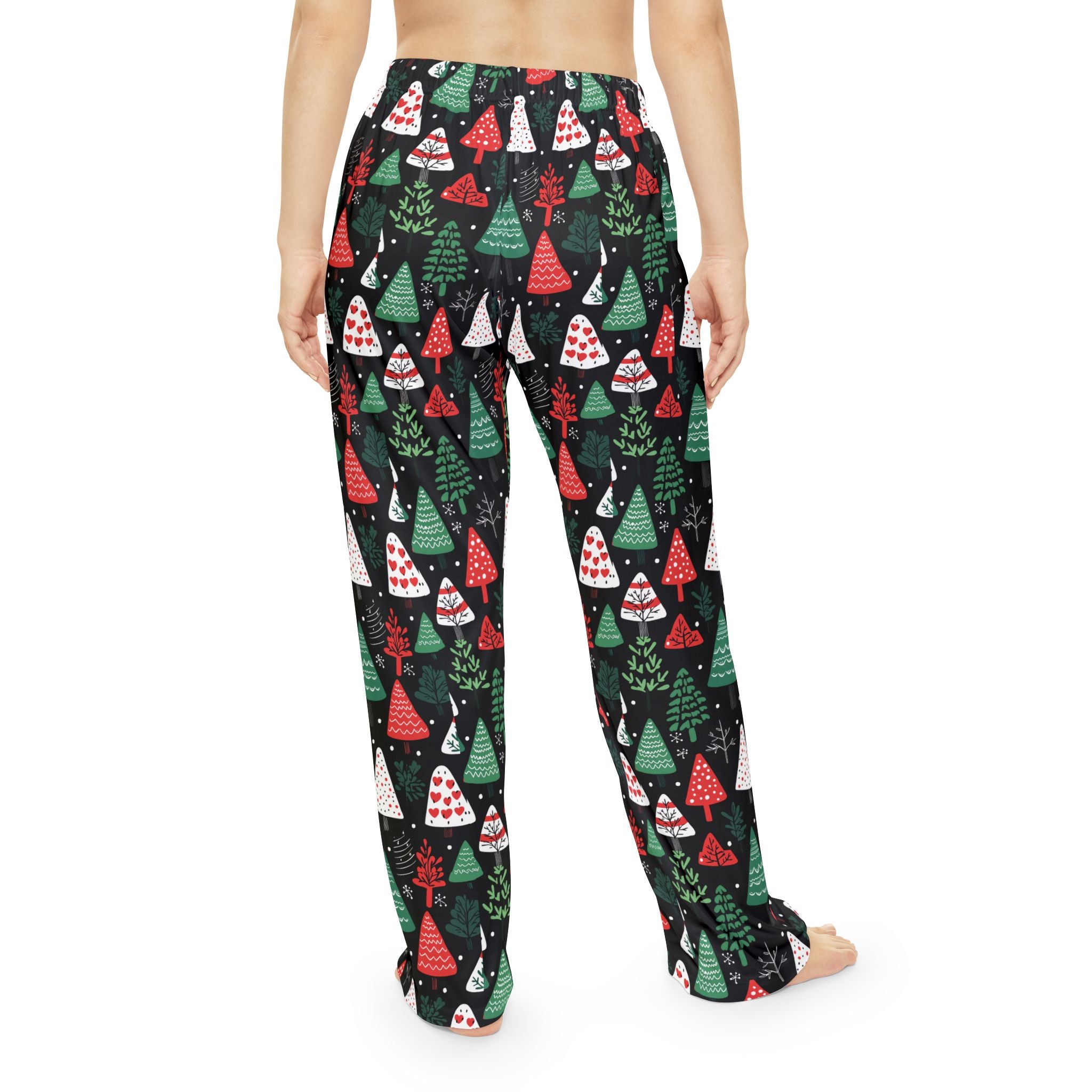 Women's Cozy Holiday Lounge Pants - Whimsical Christmas Trees