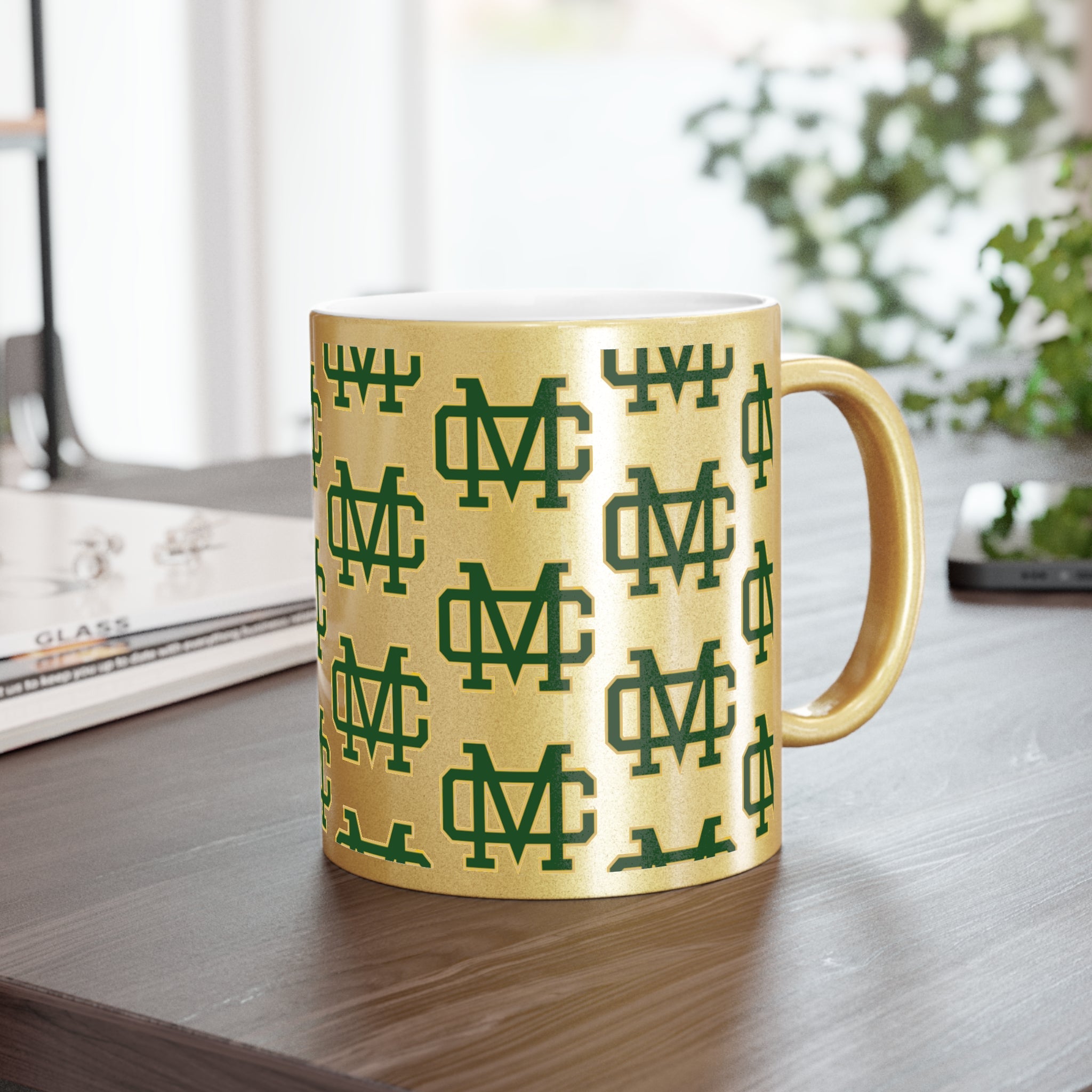 MCHS - MC Pattern Gold Metallic Mug - MC8416