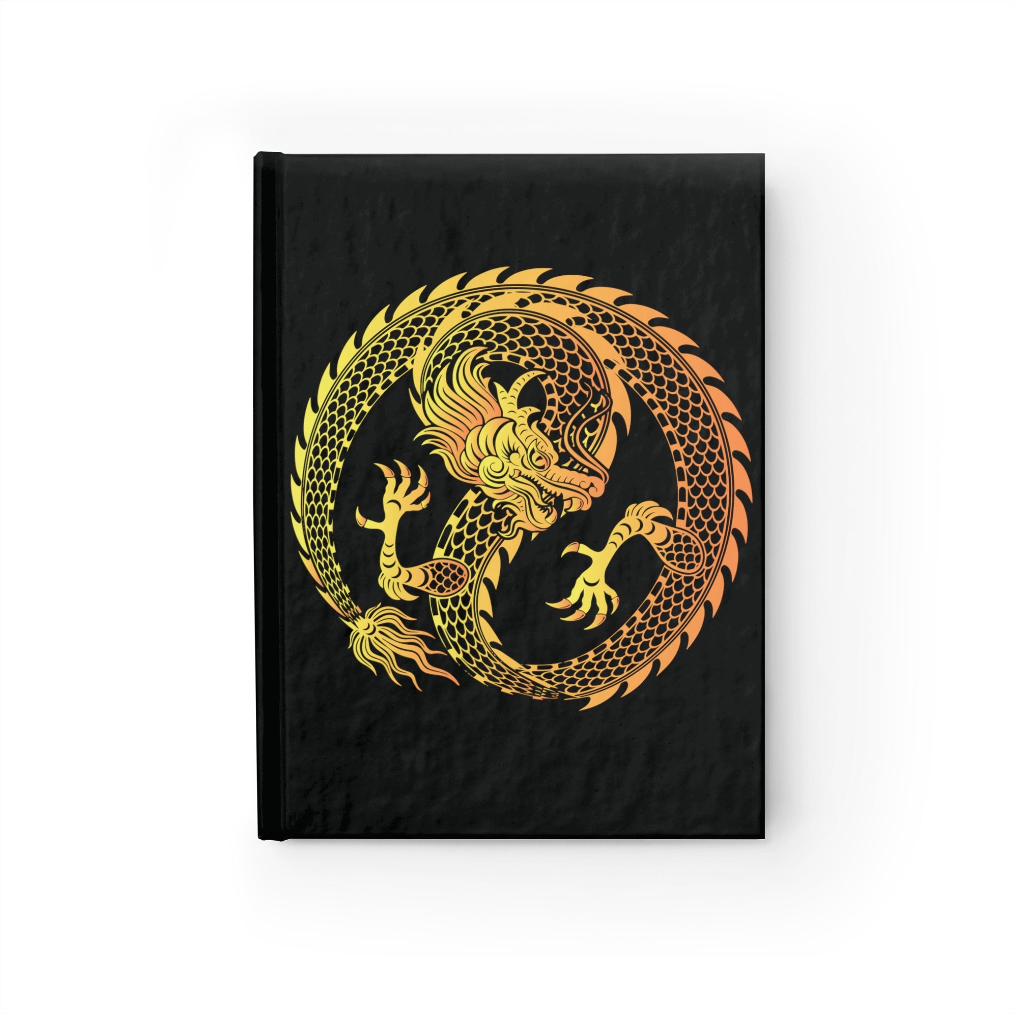 Hardcover Lined Journal - Golden Dragon