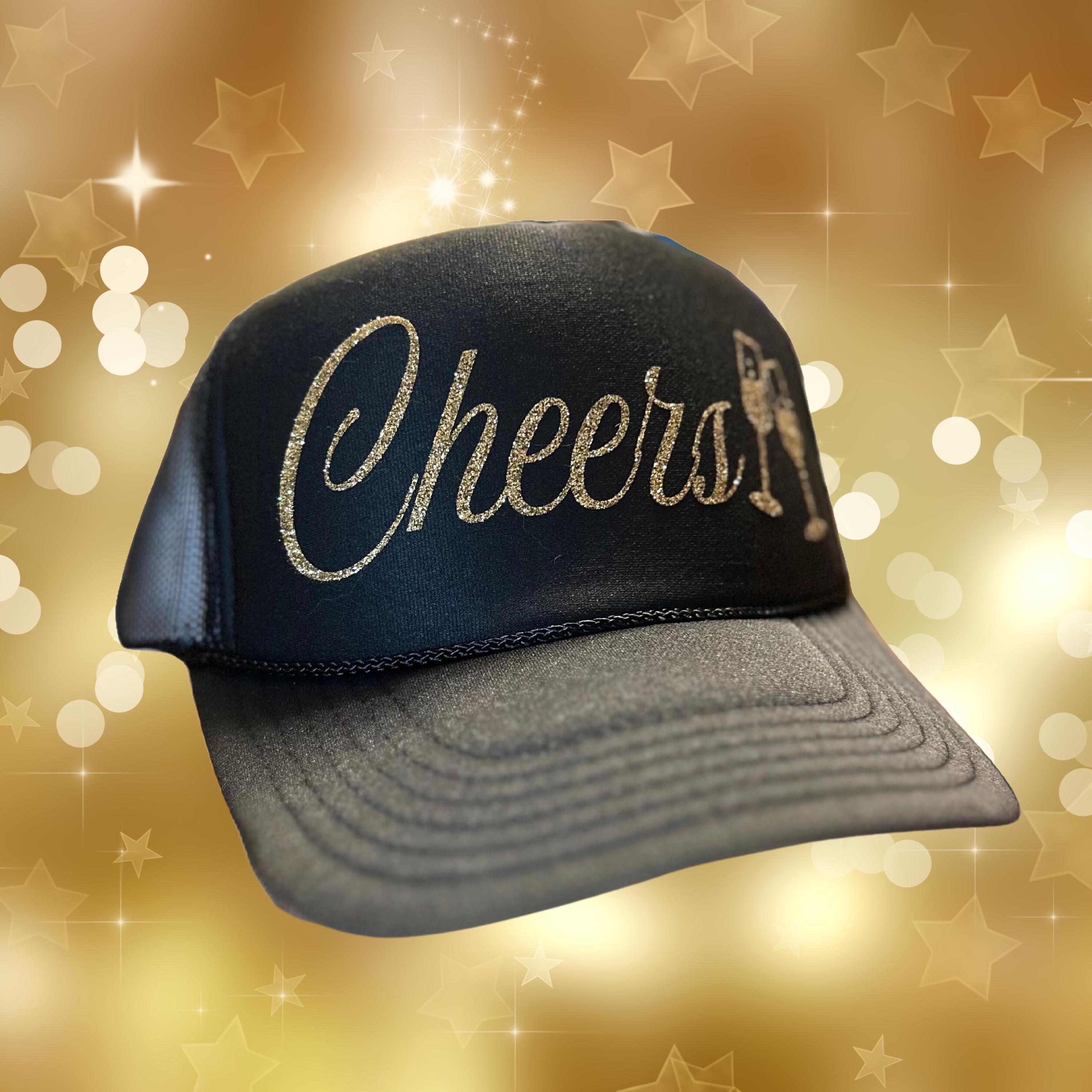 Celebration - "Cheers" Glittery Gold Adjustable Foam Trucker Hat