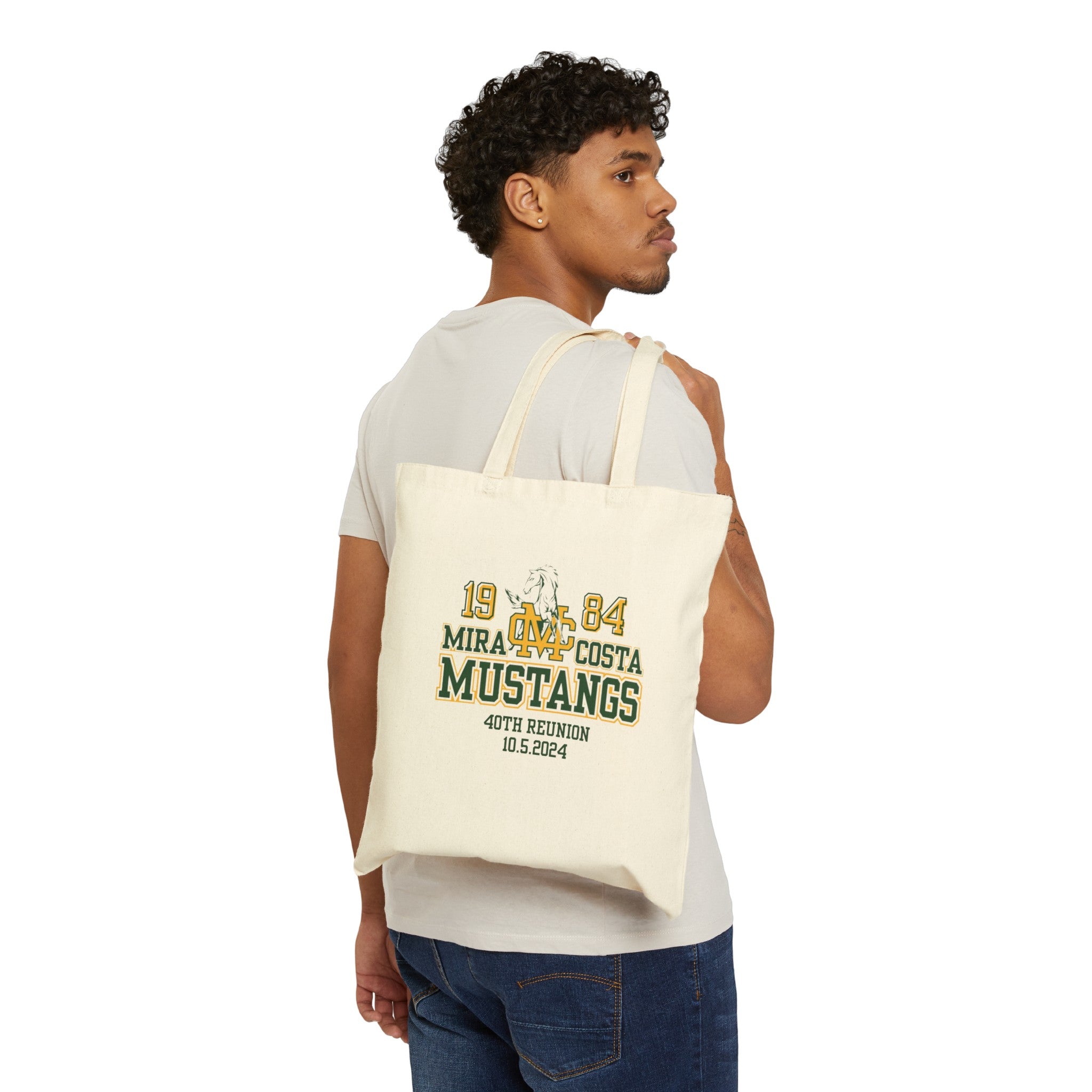 MCHS - Mira Costa Mustangs 1984 Cotton Canvas Tote Bag - MC8419