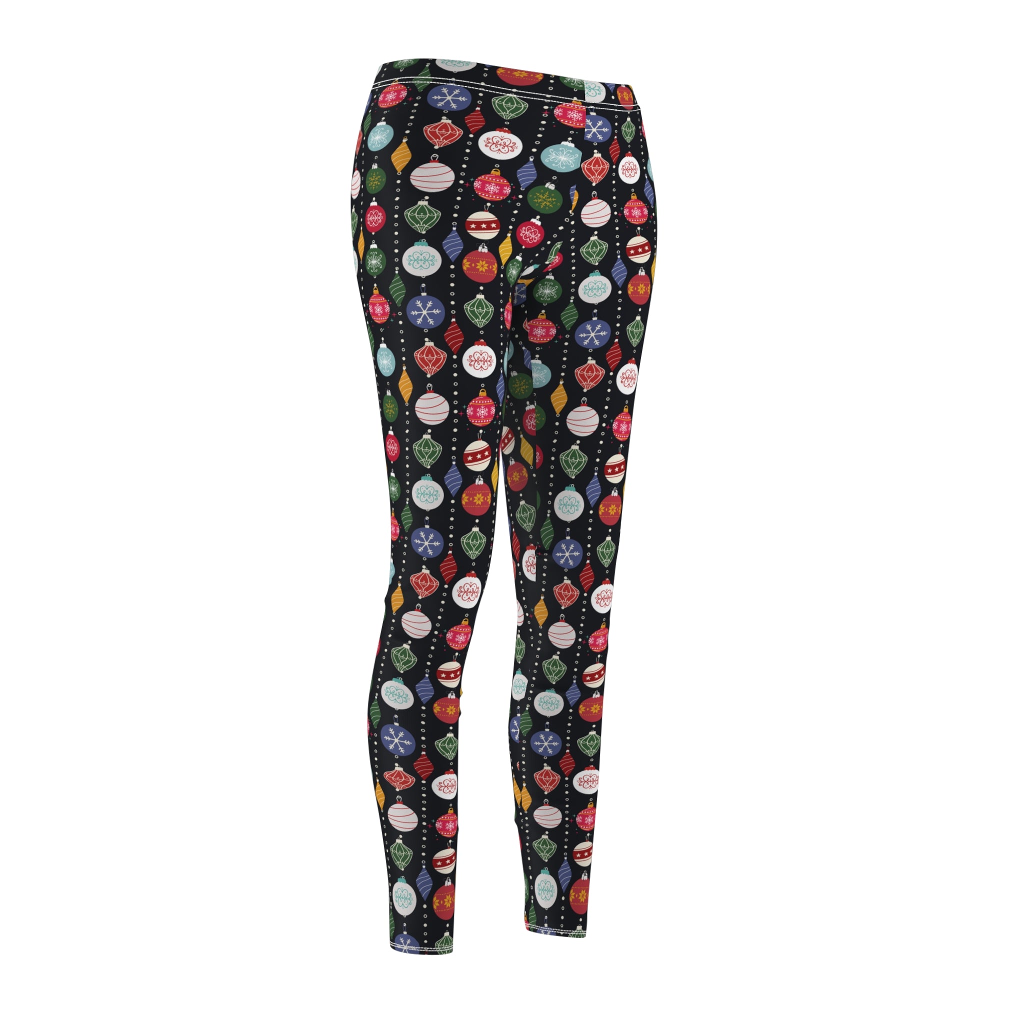 Festive Holiday Leggings - Cute and Colorful Christmas Ornaments