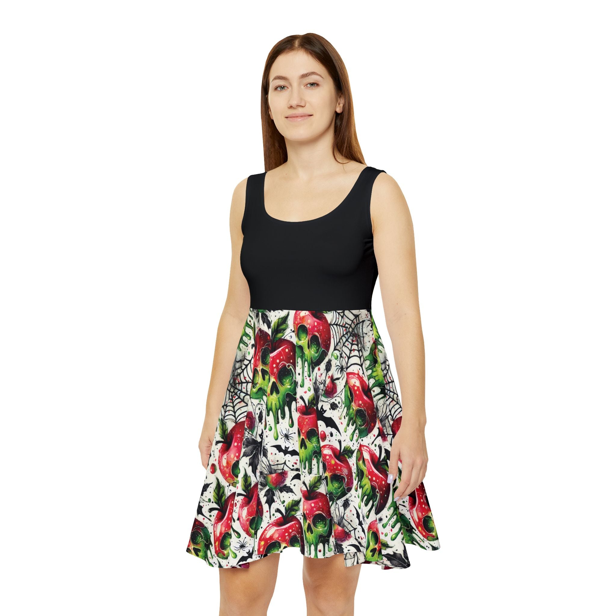 Villainous Poison Apple Asymmetrical Skater Style Dress