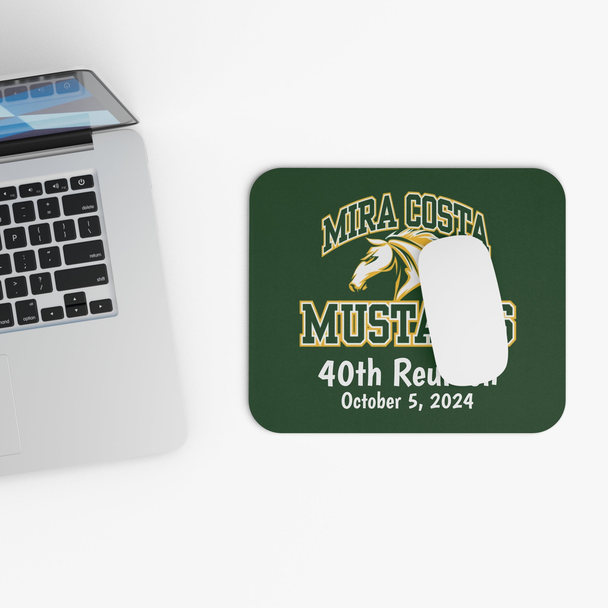 MCHS - Mira Costa Mustangs 40th Reunion Mouse Pad (Green) - MC8437