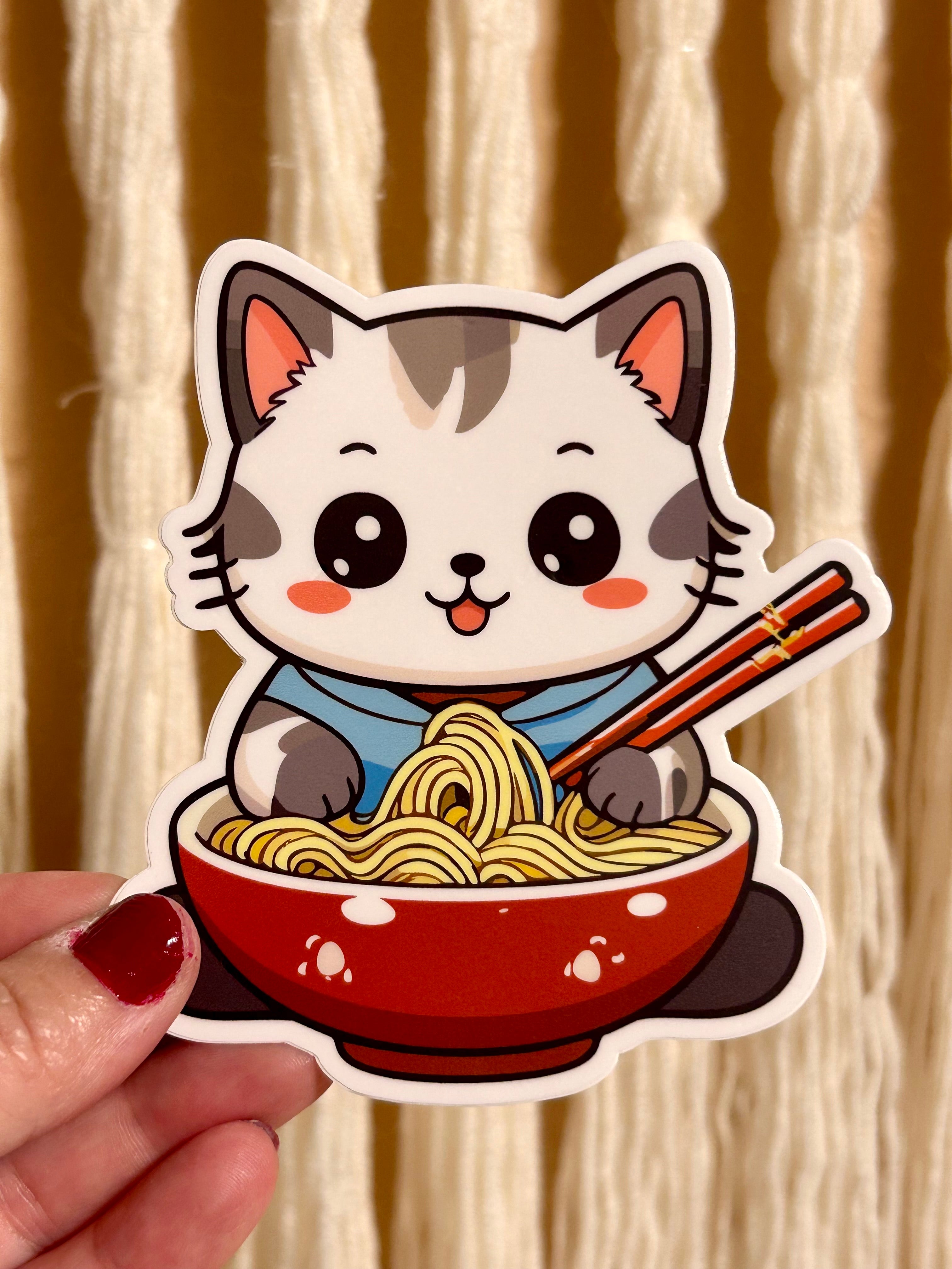 Vinyl Sticker - Ramen Cat