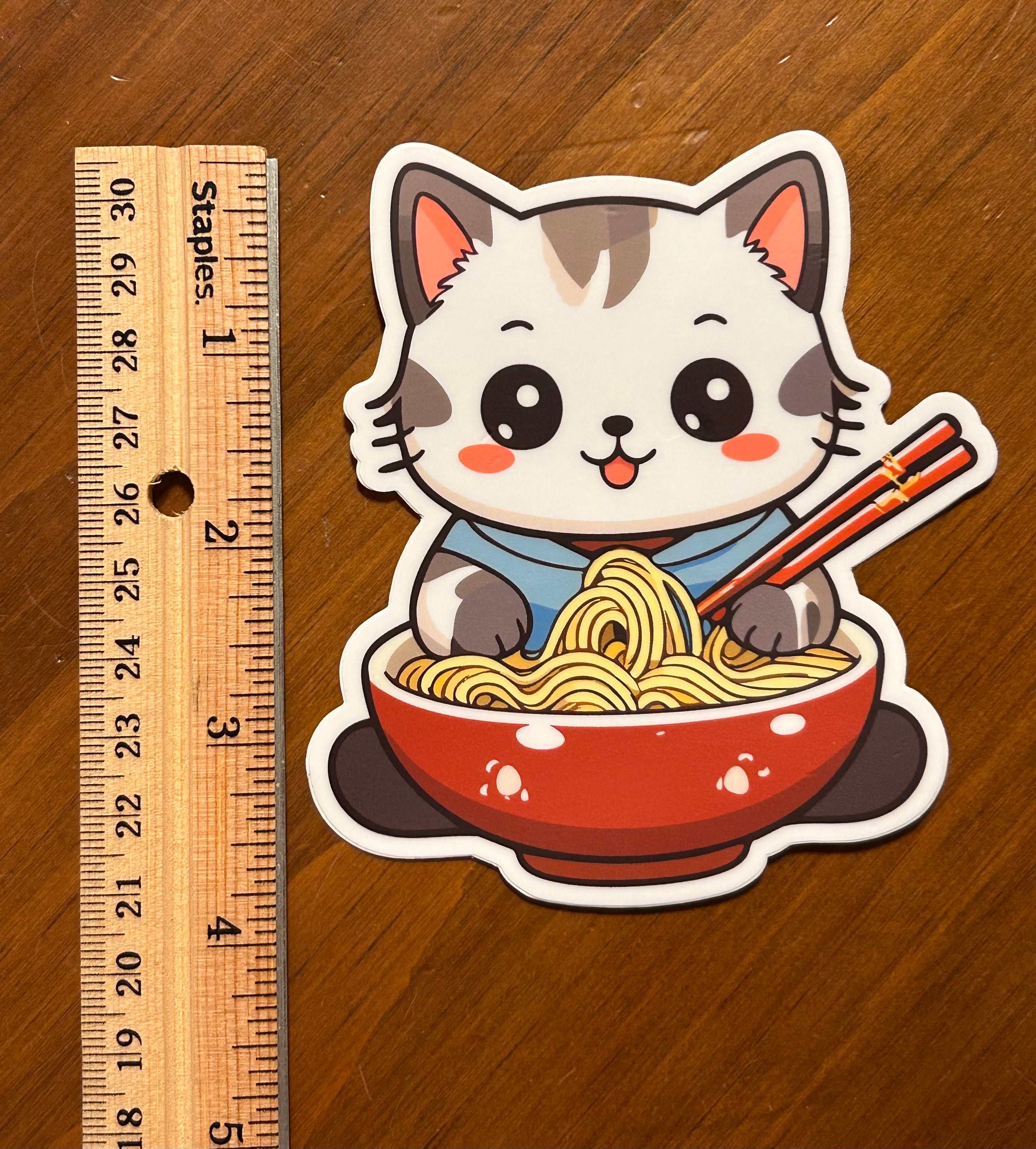 Vinyl Sticker - Ramen Cat