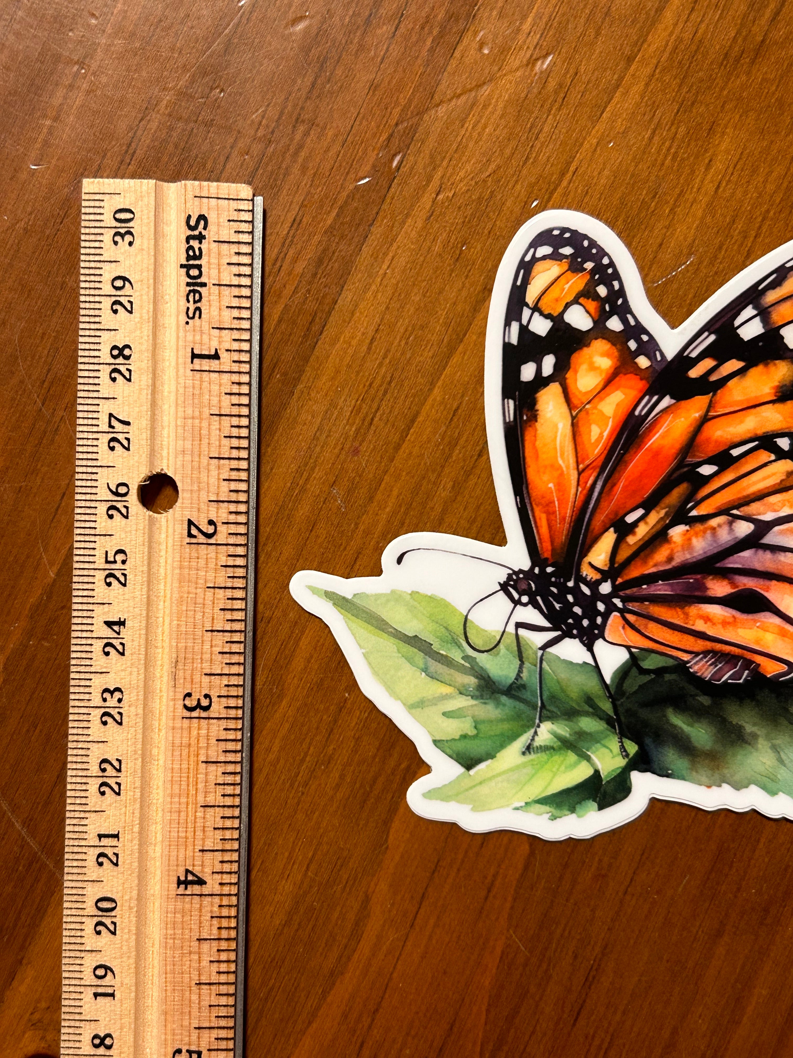 Vinyl Sticker - Watercolor Monarch Butterfly