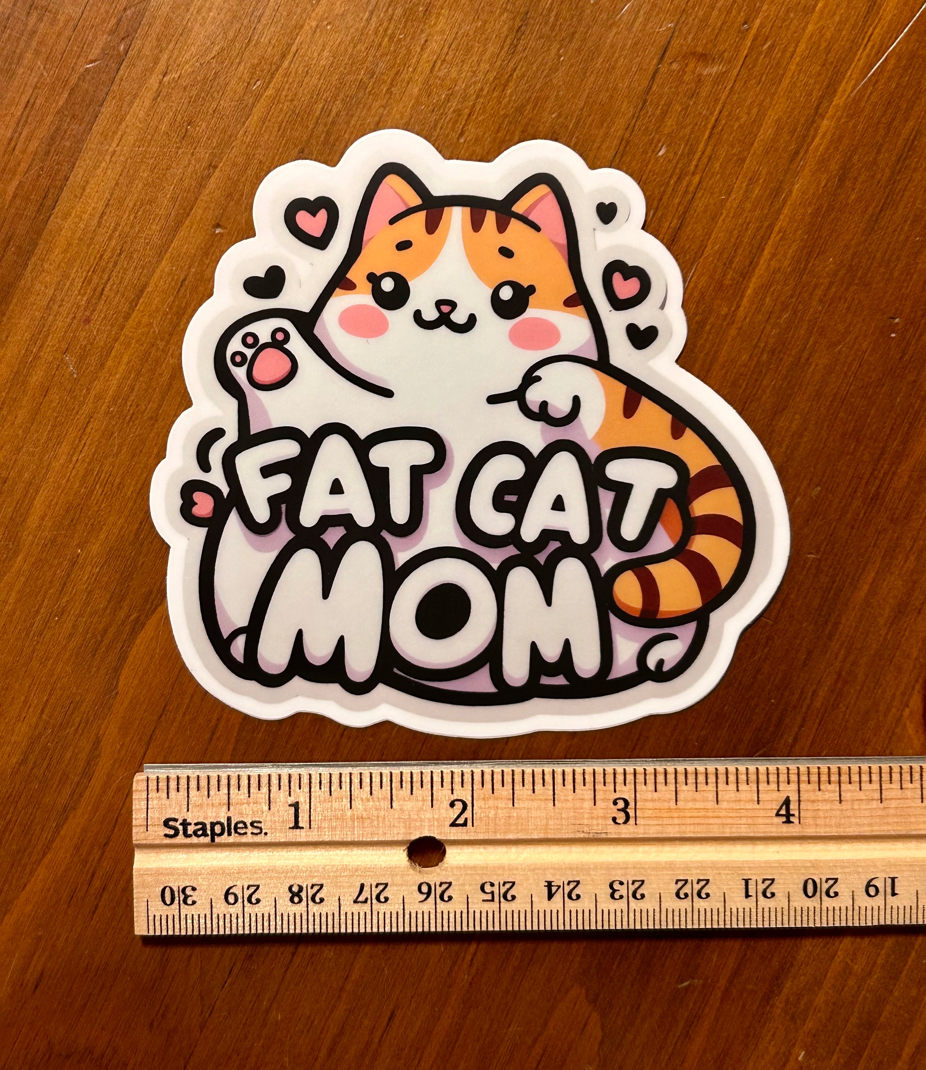 Vinyl Sticker - Fat Cat Mom