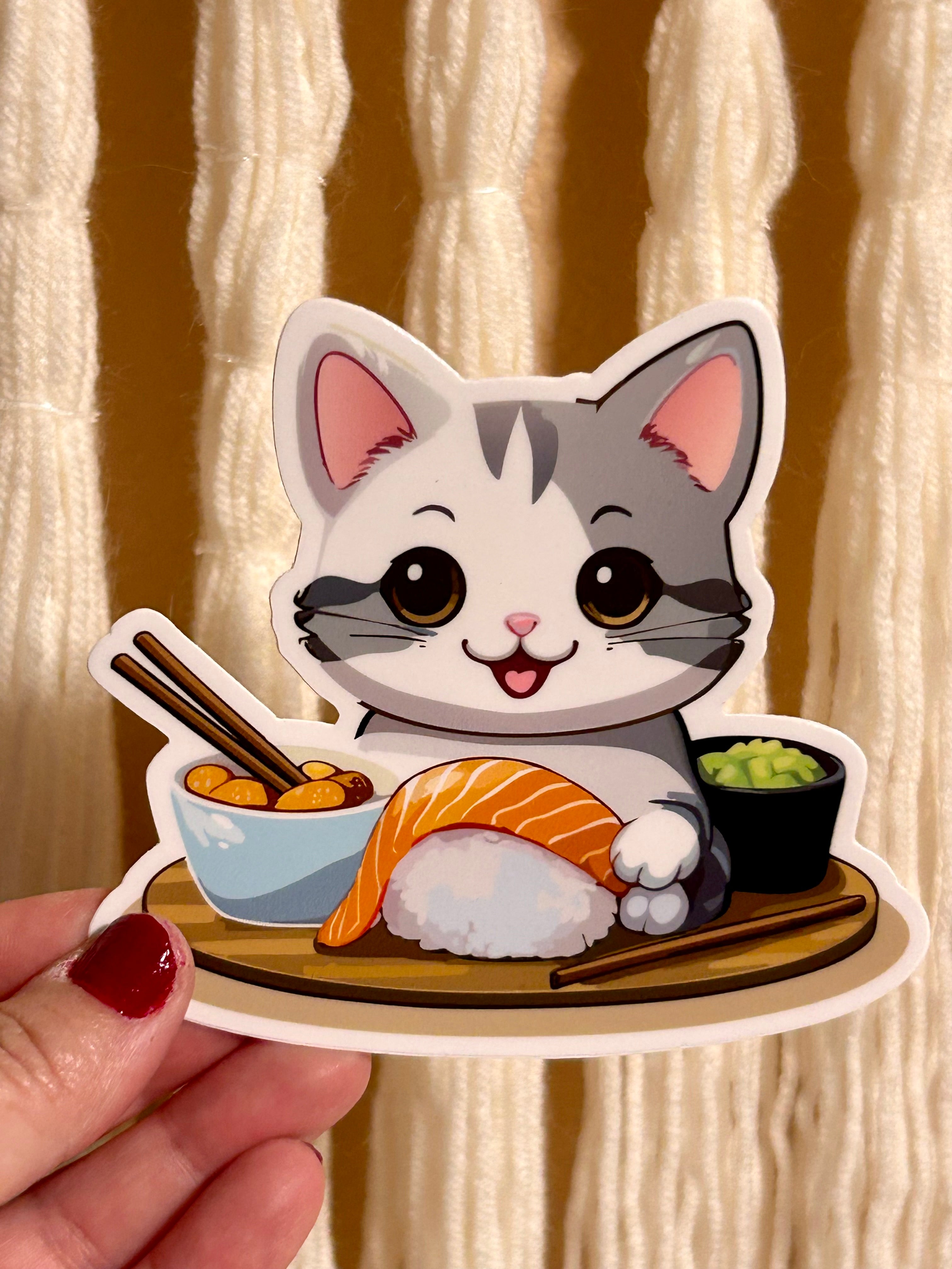 Vinyl Sticker - Sushi Cat