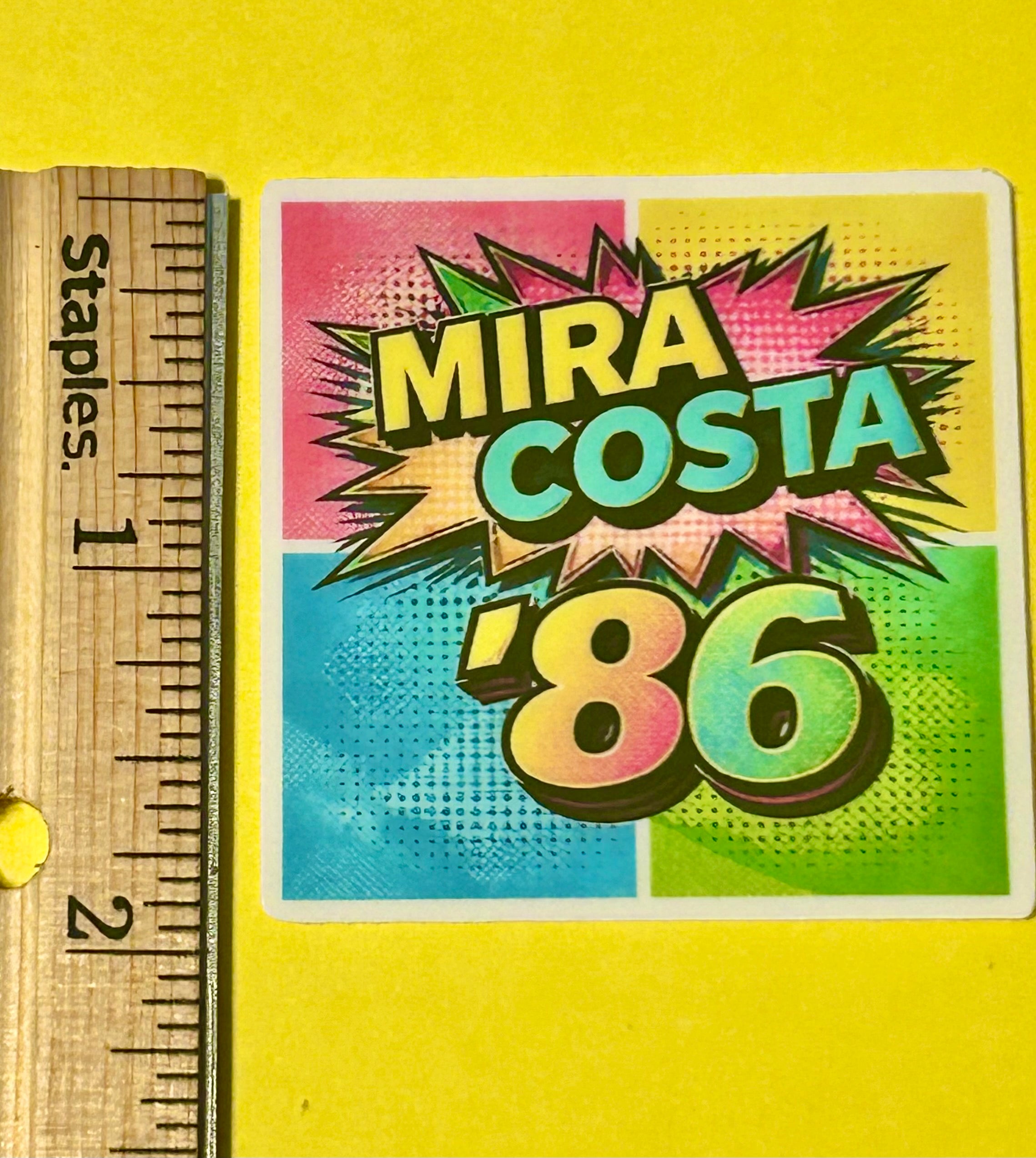 Mira Costa Class of ’86 – Retro Pop Reunion Sticker