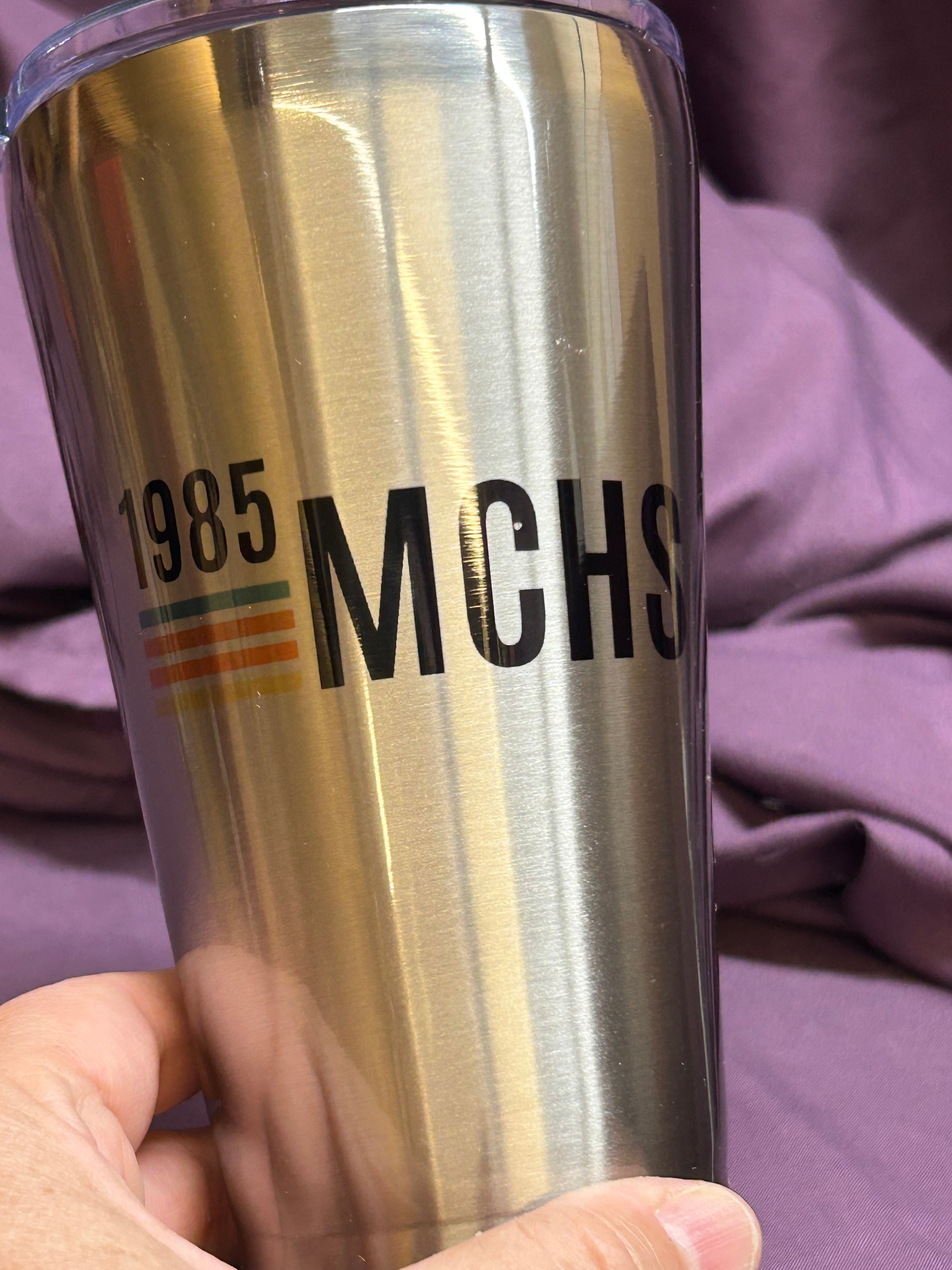 MCHS85 - 40th Reunion 15oz Stainless Steel Cup with Lid **PRE-ORDER - ORDER NOW!**
