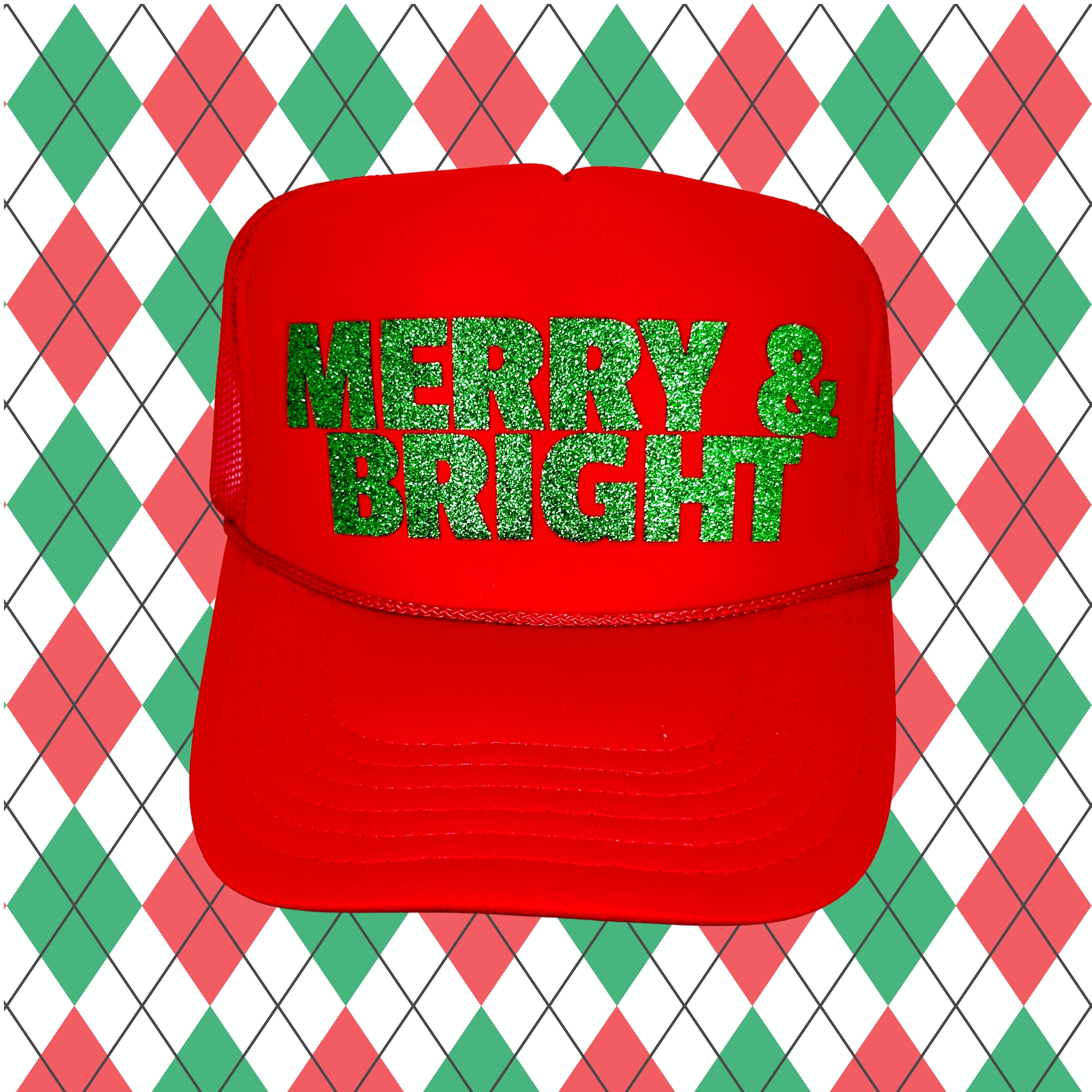 **Holiday Christmas Trucker Hats – Black and White Hat, Festive Styles for All Your Celebrations!**