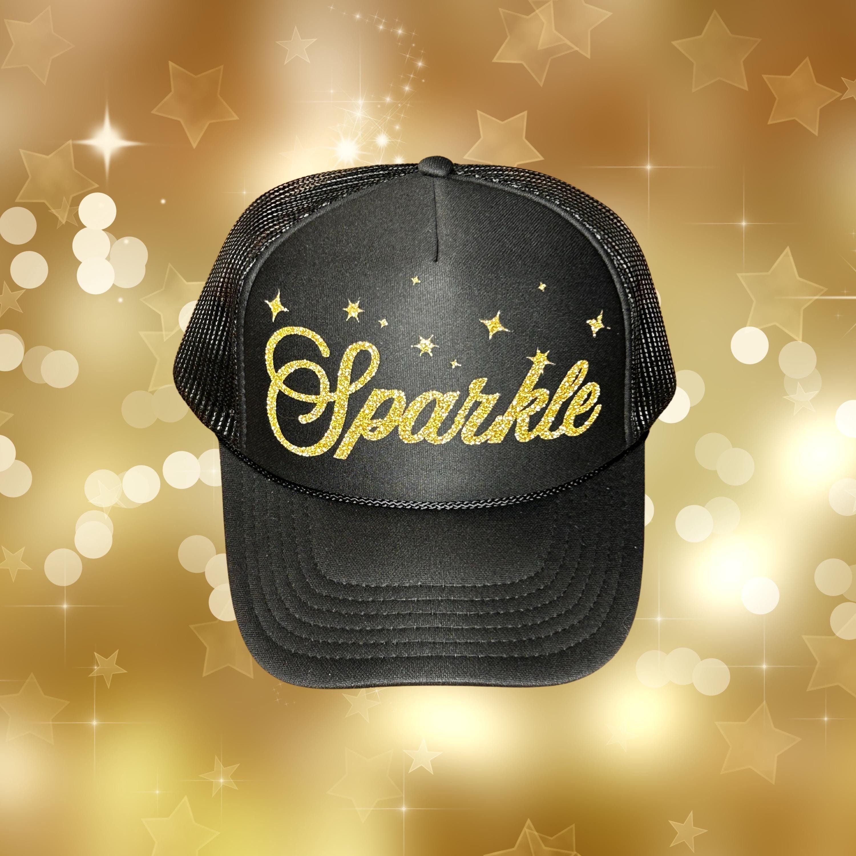 Celebration "Sparkle" Glittery Gold Adjustable Foam Trucker Hat